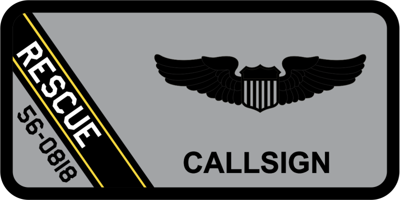 301 RQS Rescue 56-0818 Officer Call Sign Name Tag
