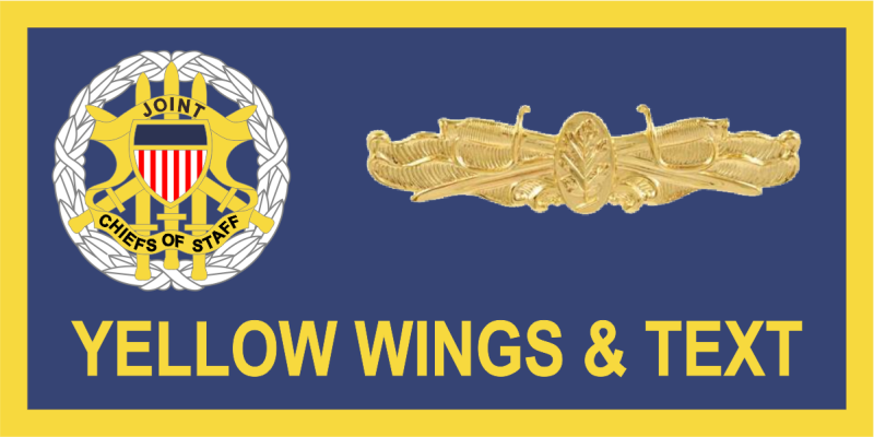 Pentagon Joint Chief of Staff Name Tag - Navy Square Corners
