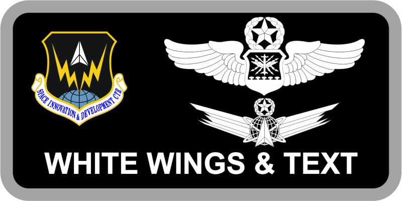 Space Innovation & Development CTN Black Name Tag