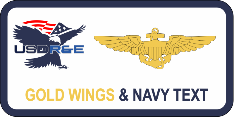 USD R&E White Name Tag