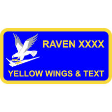Image for Security Forces Phoenix Raven Blue Name Tag