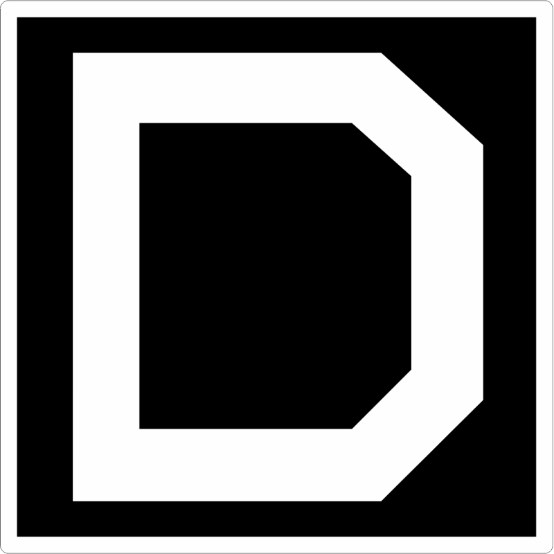 351 ARS Black & White "D" Patch 3.5"