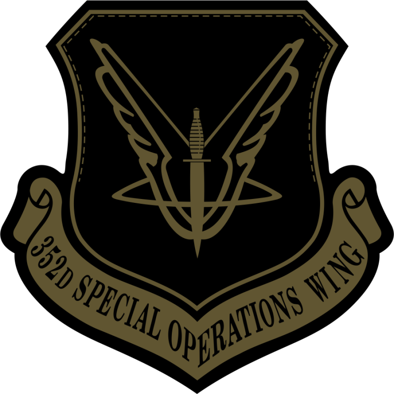 352 SOW Black/Green Shield Patch 