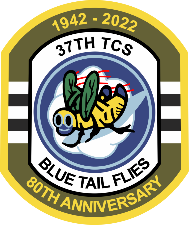 37 TCS Blue Tail Flies 80th Anniv Patch
