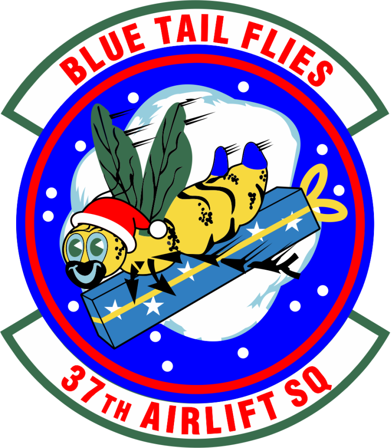 37 AS Christmas Santa Bee Full Color Patch