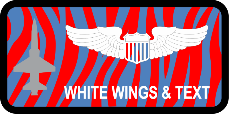 Det 24 Blue/Red Tiger Stripes Name Tag