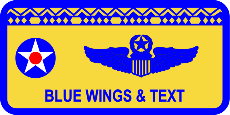 12 FTW Tribal Yellow Name Tag