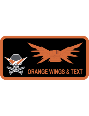 Image for SWAT Black/Orange Name Tag
