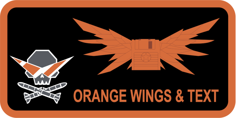 SWAT Black/Orange Name Tag