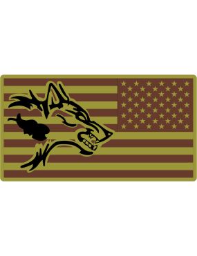 Image for 430 EECS American Flag with Wolf  Facing Right OCP Patch 2026