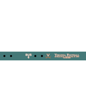 Image for U of Virginia Football Bus 6 Teal Bag Tag