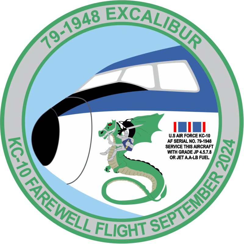 375 AES KC-10 Farewell Flight PVC Patch