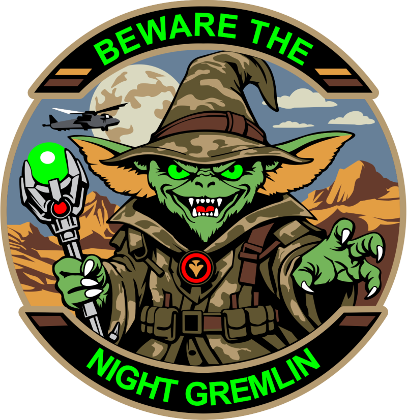 375 AES Beware The Night Gremlin Patch