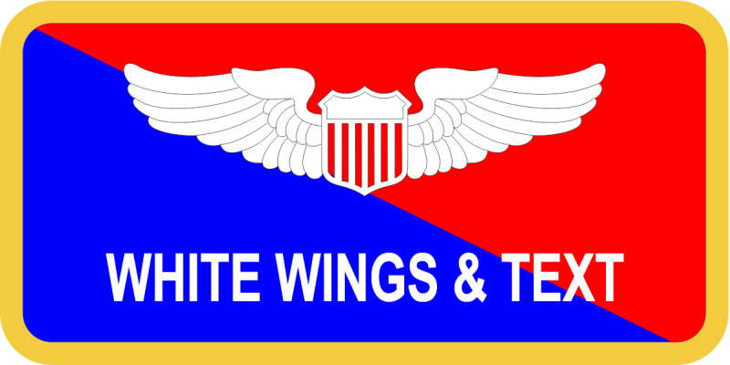 375 AMW Red and Blue Name Tag