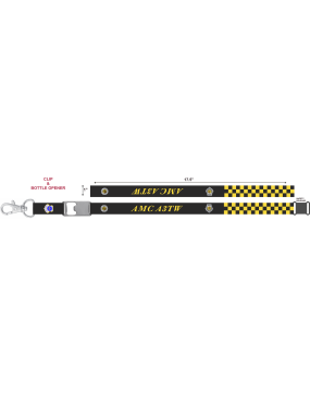 Image for HQ AMC / A3TW Black and Yellow Checks Lanyard