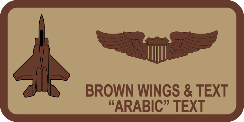 4 FW F-15E Desert Name Tag 