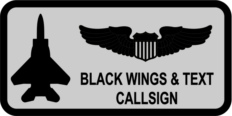 4 TS Gray F-15E Name Tag