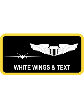 Image for 25 OSS MQ-9 Black/Yellow Name Tag