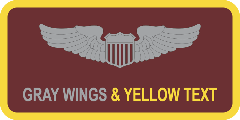 482 ATKS Maroon Name Tag