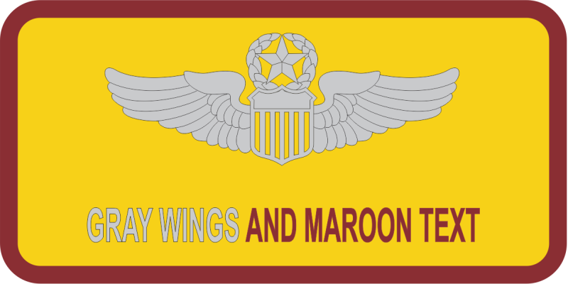 482 ATKS Yellow Name Tag