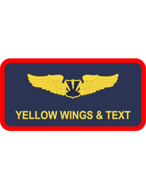 Image for 50 ATKS Navy with Red Border Name Tag