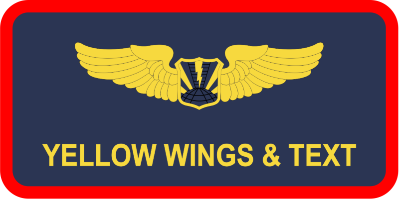 50 ATKS Navy with Red Border Name Tag