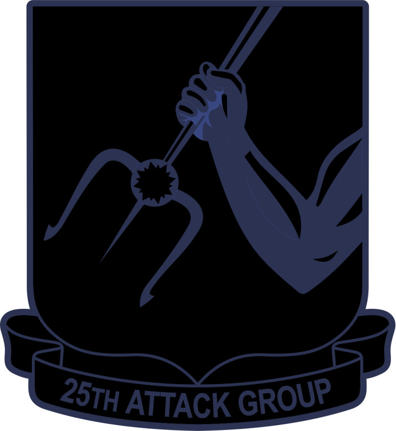 25 ATKG Trident with Muscular Arm Black and Navy Patch