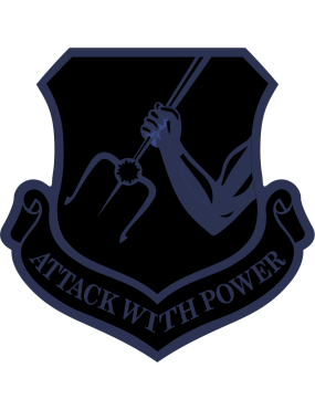 Image for 25 ATKG Attack With Power Trident  Black and Navy Patch