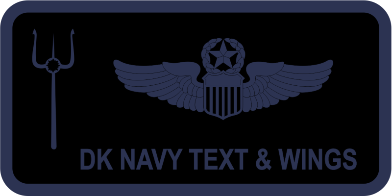 25 ATKG Trident Black and Navy Name Tag