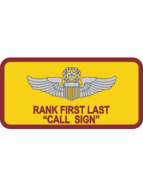 Image for 482 ATKS Yellow CallSign Name Tag