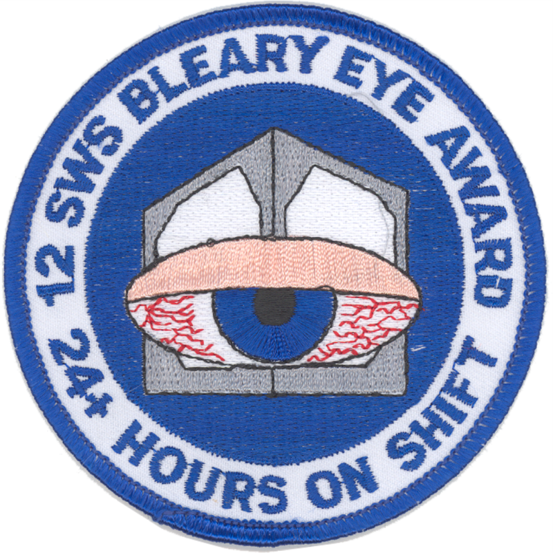 12 SWS Bleary Eye Award Patch