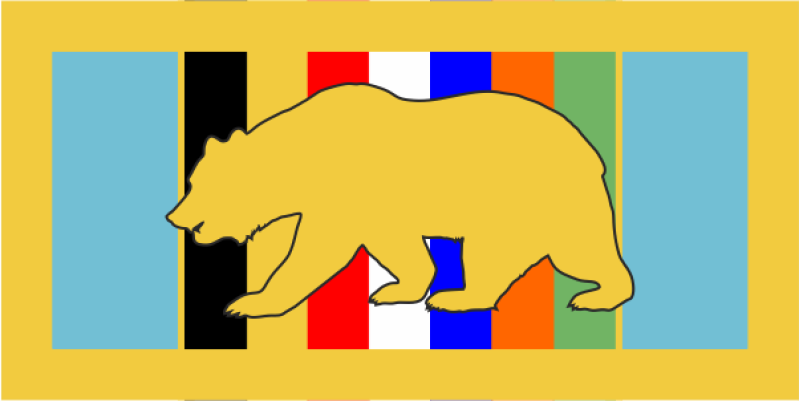 60 OG Bear Facing the Left Full-Color Pocket Tab