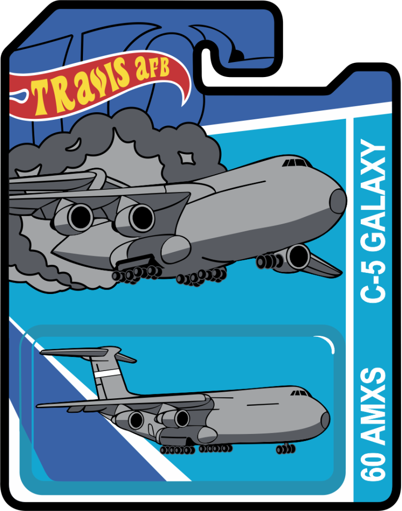 60 AMXS C-5 Galaxy Hot Wheels Patch PVC 
