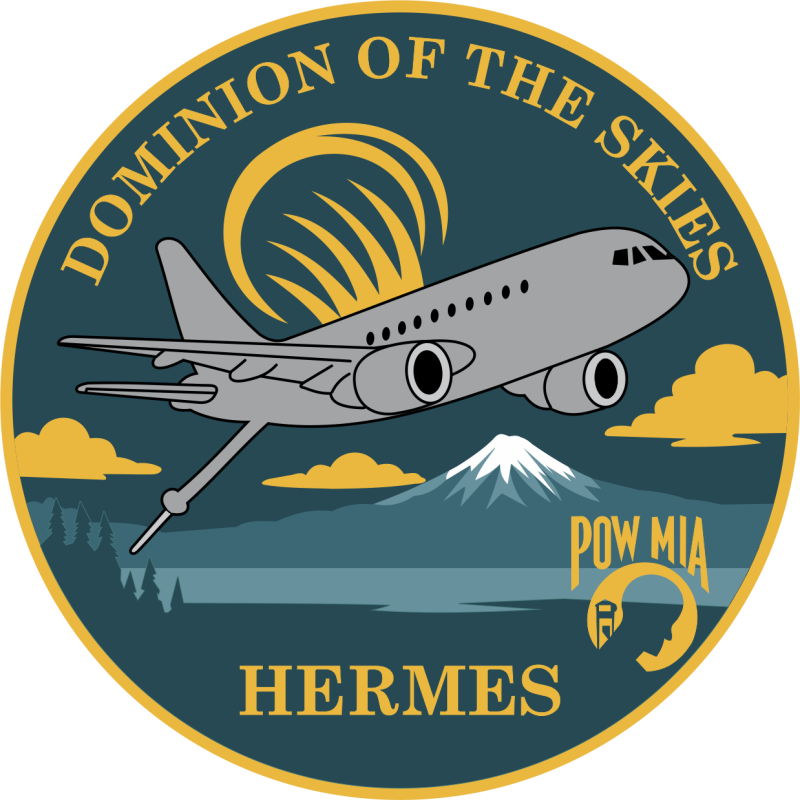 660 AMXS Hermes with Gray Aircraft Patch