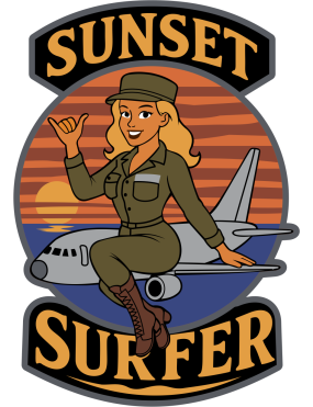 Image for 660 AMXS Sunset Surfer Patch
