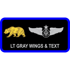 Image for 349 OSS Golden Bear Black Name Tag