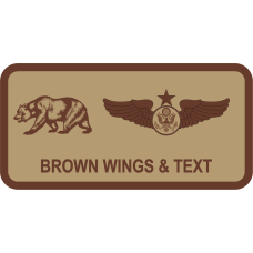 Image for 349 OSS Desert Bear Tan Name Tag