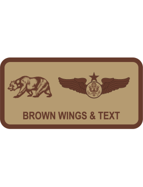 Image for 349 OSS Desert Bear Tan Name Tag