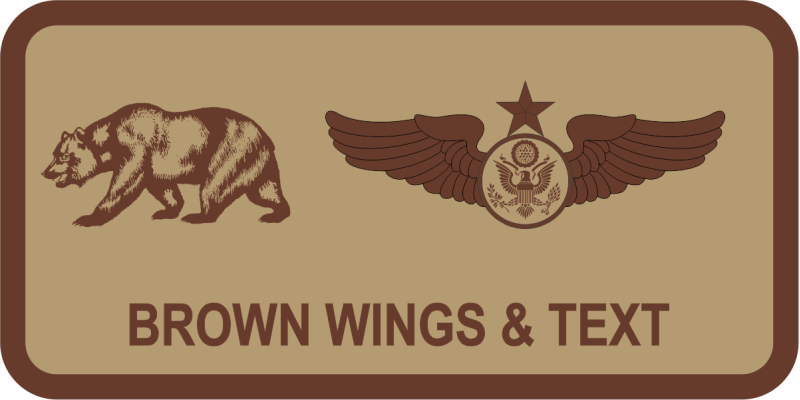 349 OSS Desert Bear Tan Name Tag