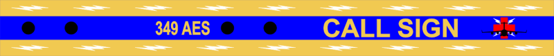 349 AES Blue Bag Tag, Travis AFB 