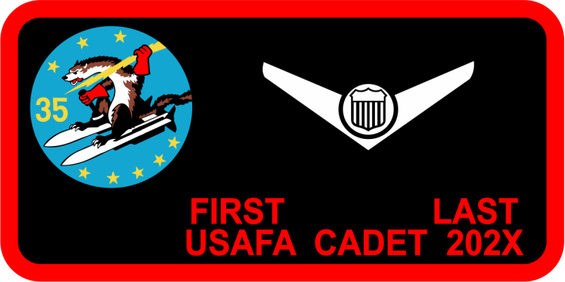 CS-35 Wild Weasels Name Tag Red Border