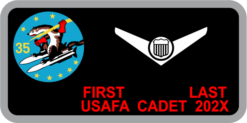 CS-35 Wild Weasels Name Tag Gray Border