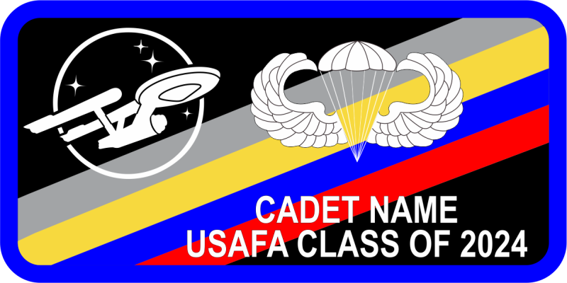 CS-19 Blue Border Name Tag