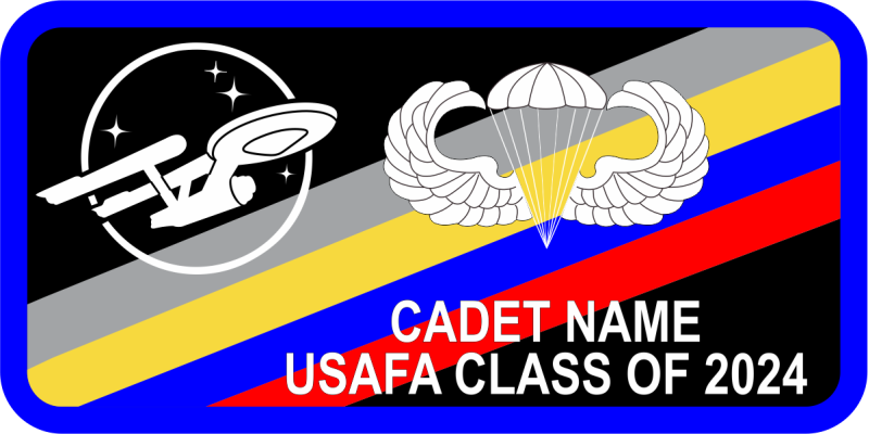 CS-19 Blue Border Name Tag