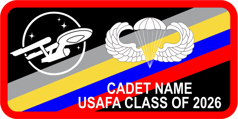 CS-19 Red Border Name Tag