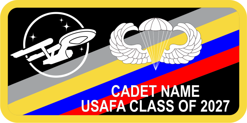 CS-19 Yellow Border Name Tag