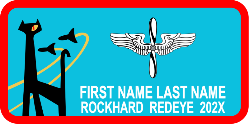 CS-25 Cat with Aircraft Logo Name Tag 2023