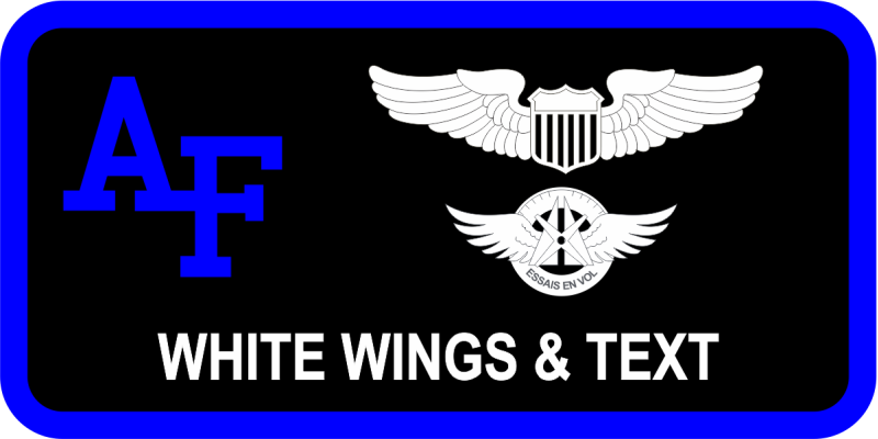 Academic Wing AF Blue Name Tag 