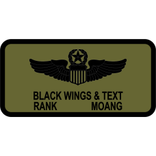 Image for 110 BS OD Green Two Lines of Text Name Tag