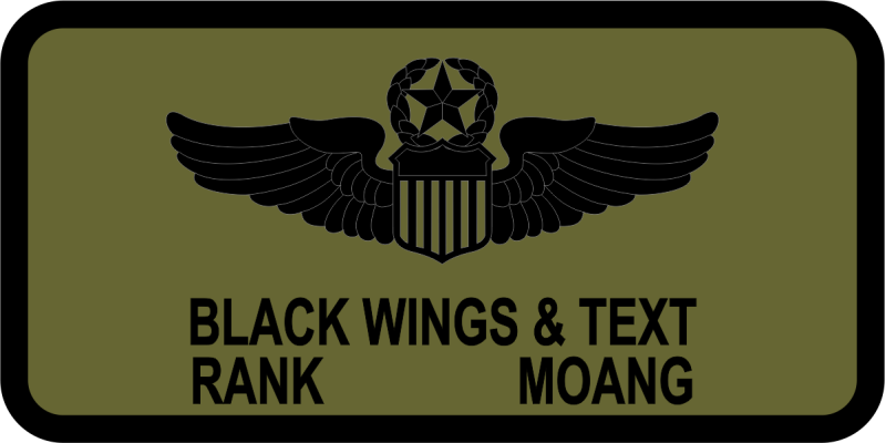 110 BS OD Green Two Lines of Text Name Tag